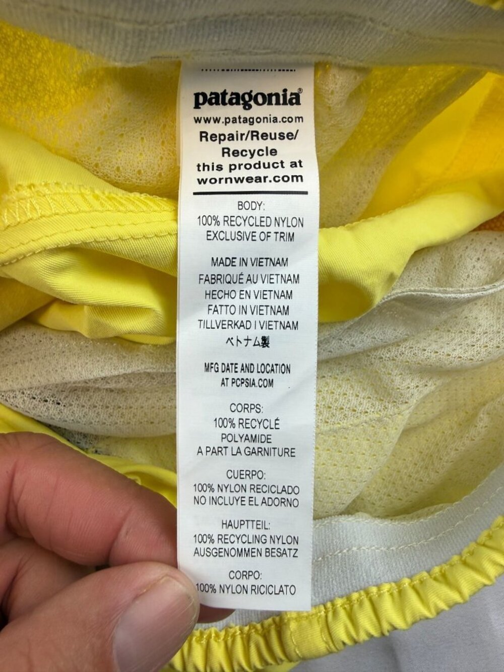 NWT Patagonia Baggies Shorts Women's size XS Pineapple Yellow 5" Pocket Active - Picture 7 of 11